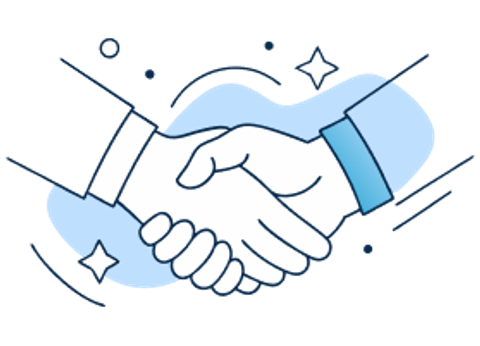Colleagues shaking hands after manual handling training